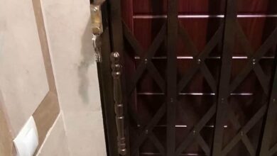 درب آکاردئونی آپارتمان فلزی در فضای کم عرض