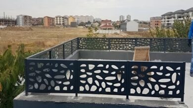 نرده پله آپارتمان با متریال مناسب فضای داخلی
