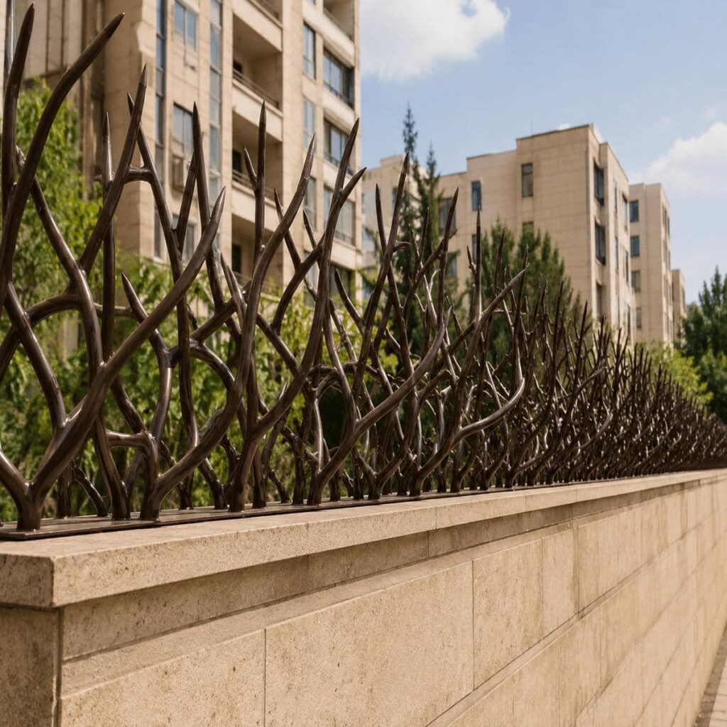حفاظ شاخ گوزنی در نمای بیرونی باغ حفاظ شاخ گوزنی در نمای بیرونی باغ